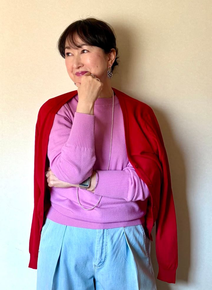 26年3月YUMIKOさんブログ_ le ciel de HARRISS ル シェル ドハリス)のニットコーデ