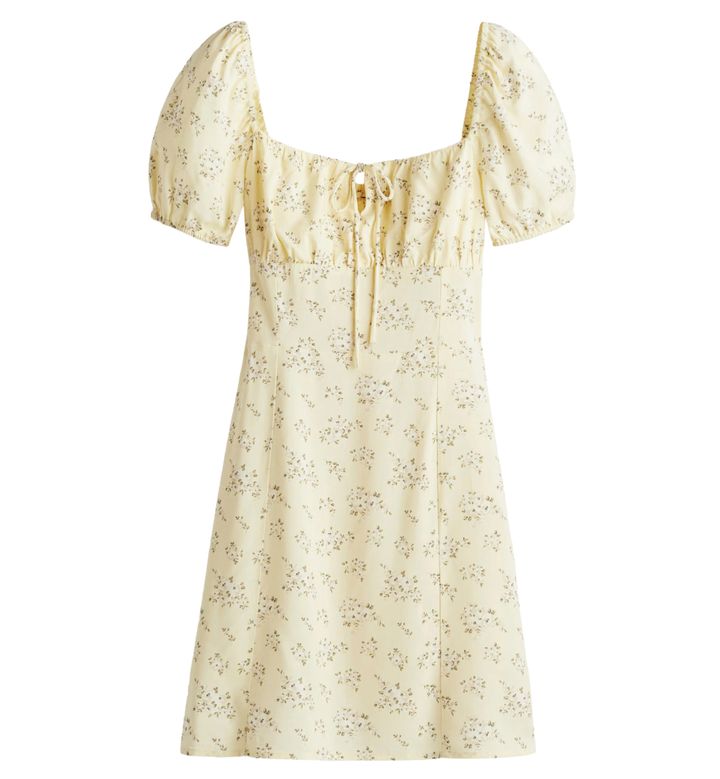 花柄にパフスリーブの少女感が可愛い、H&Mのサマーワンピース