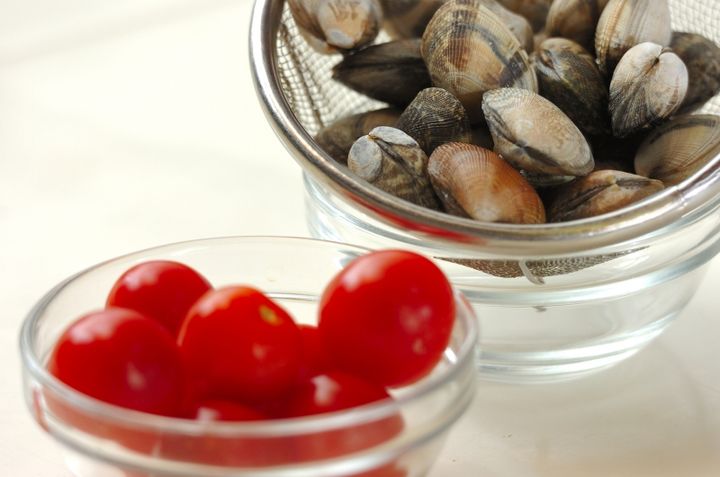 アサリのボンゴレスパゲティーの下準備1