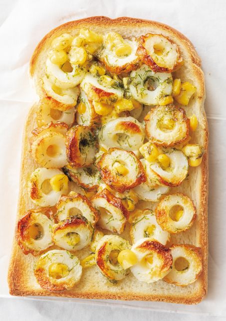 【食パンレシピ】子どもが大好き「ちくわ×コーン」の、のっけトーストの作り方の画像3