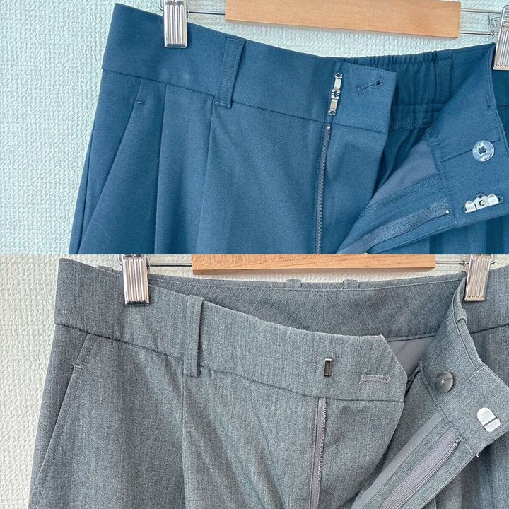 ユニクロGUタックワイドパンツ比較 ウエスト部分