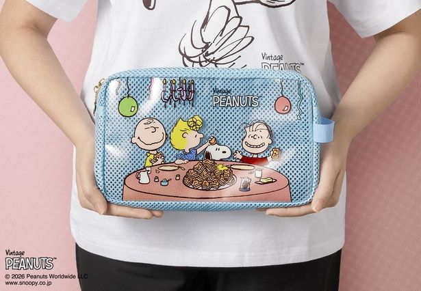 「スヌーピー シュガーバターの木 メッシュポーチ」(1380円)