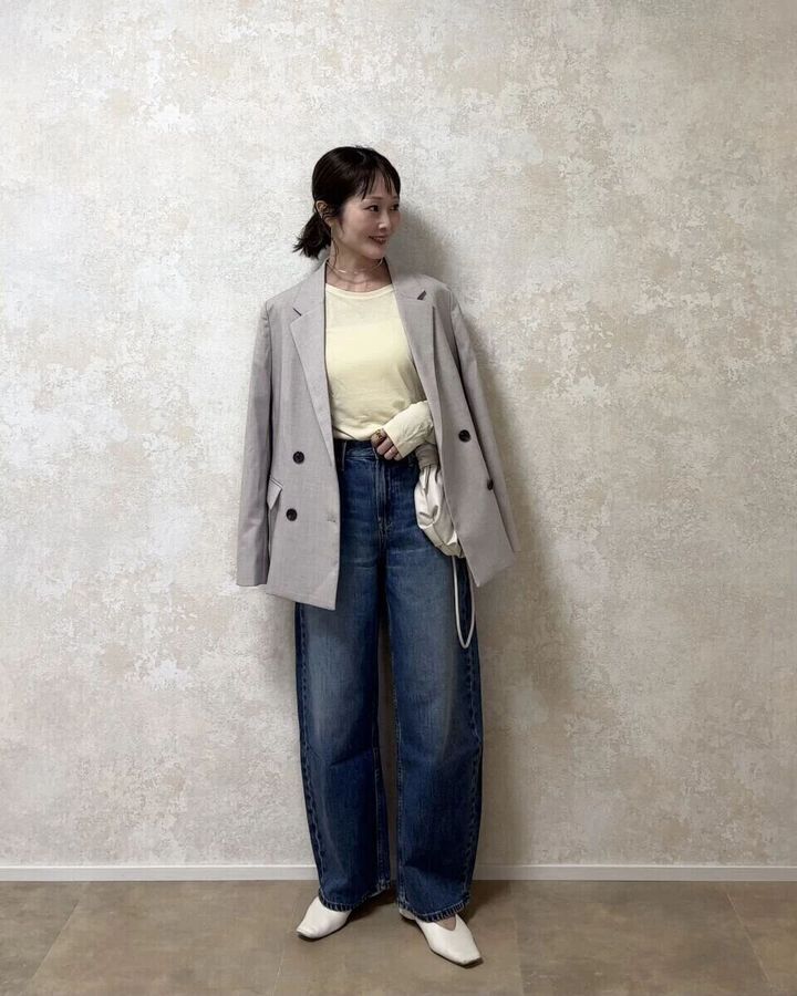 2026春ユニクロ大人女性おすすめシアーTカーブデニムコーデ