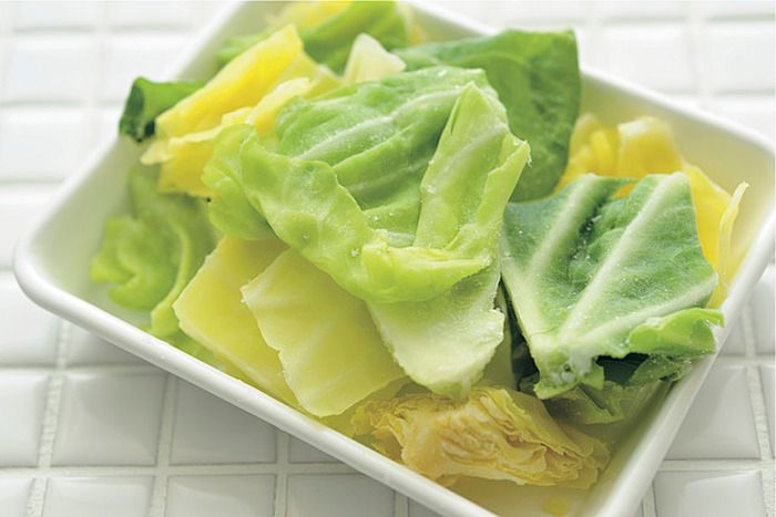 キャベツはざく切りにして冷凍