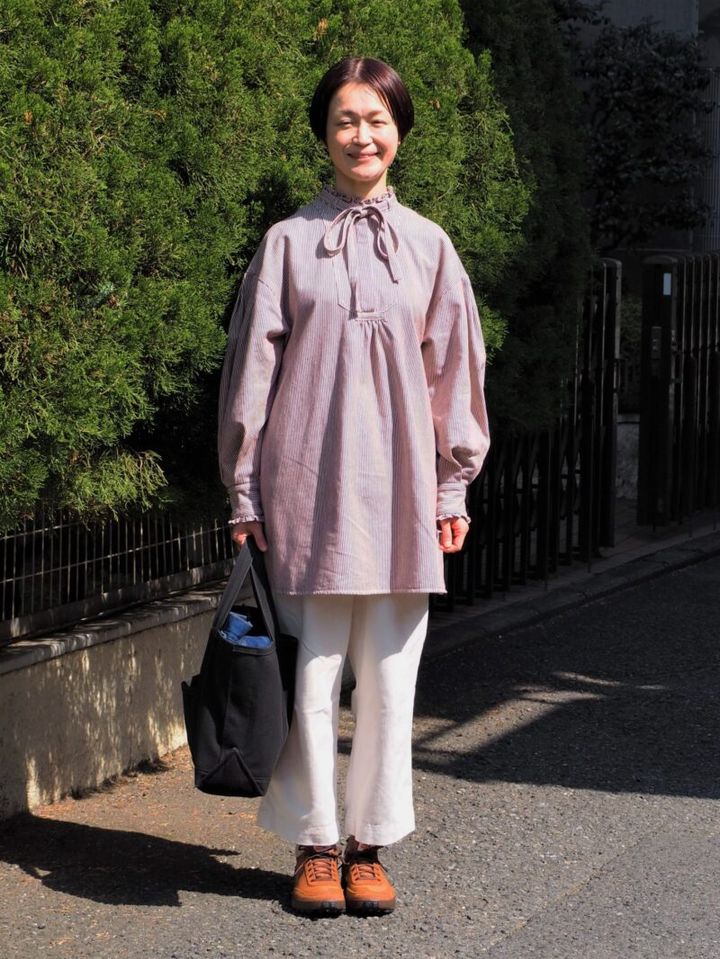 50代の春のデニムコーデ