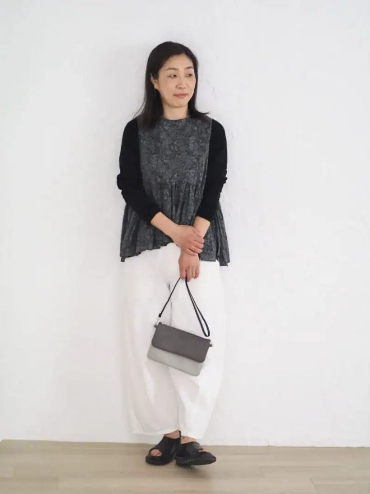 50代の春のデニムコーデ