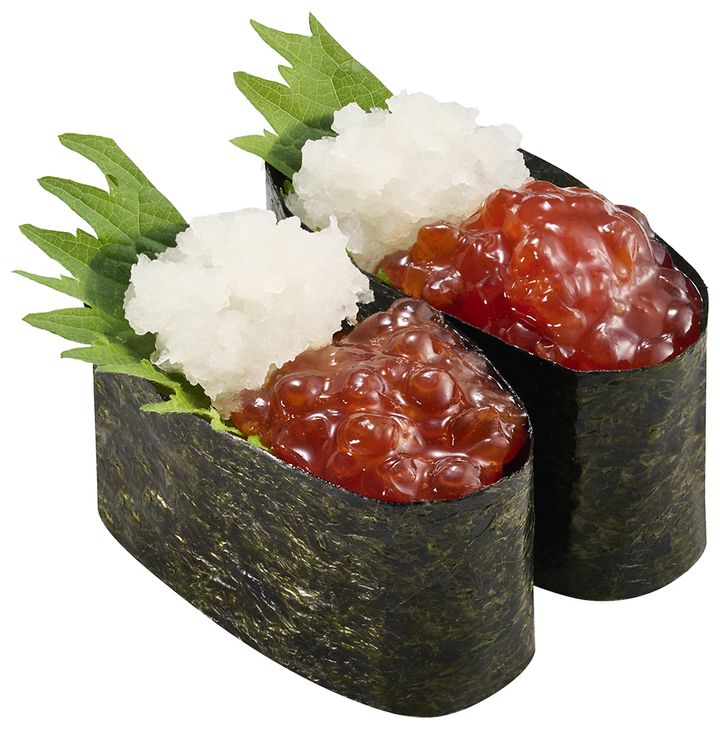 煎り酒漬け筋子と大根おろし軍艦