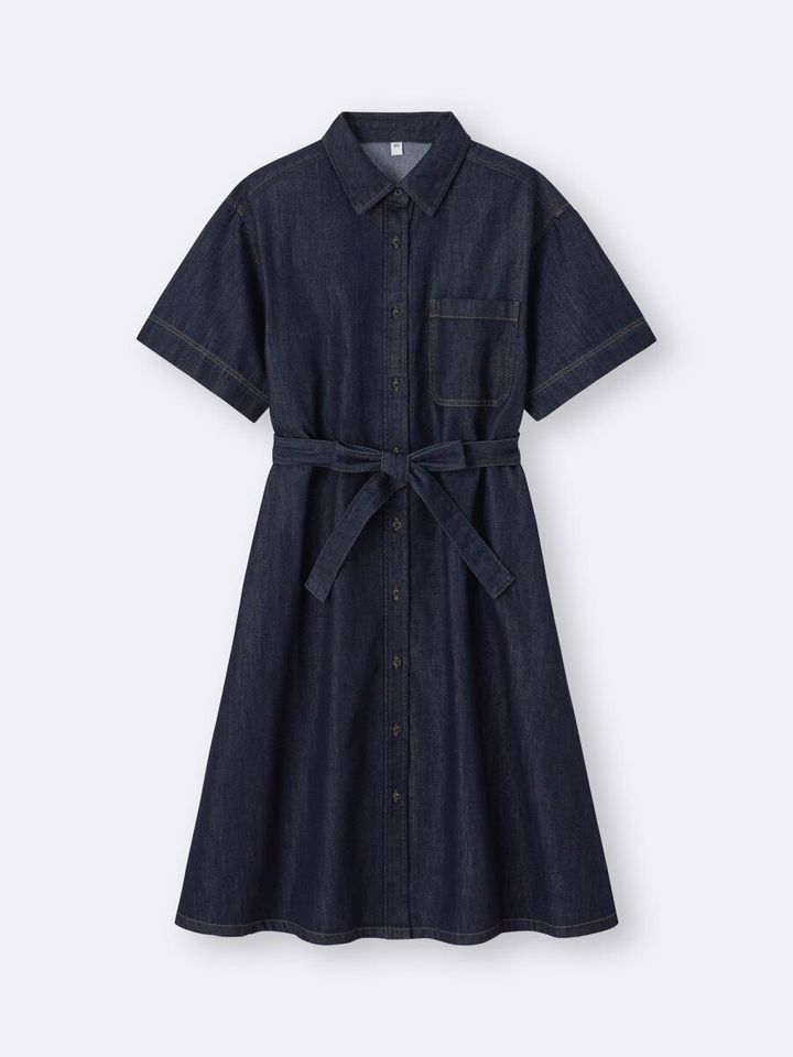 GUのライトデニムシャツワンピース