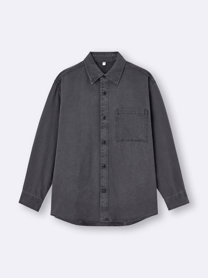 GUのデニムオーバーサイズシャツ