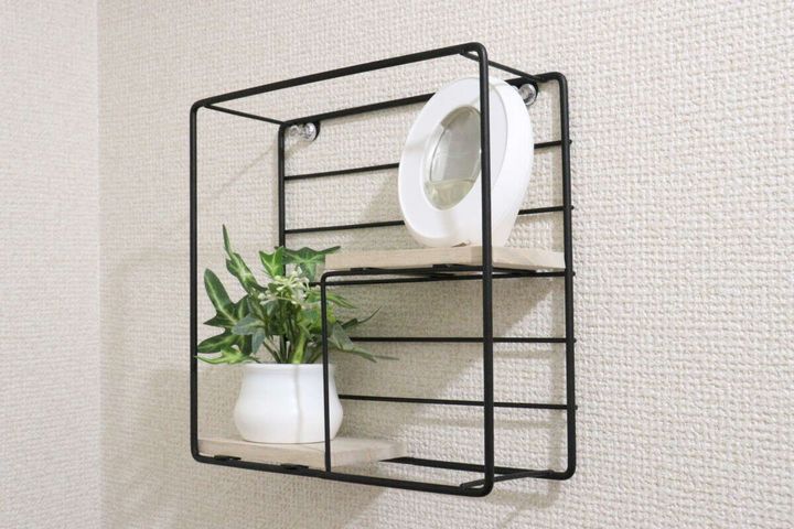 ウォールシェルフ グリーン ダイソー