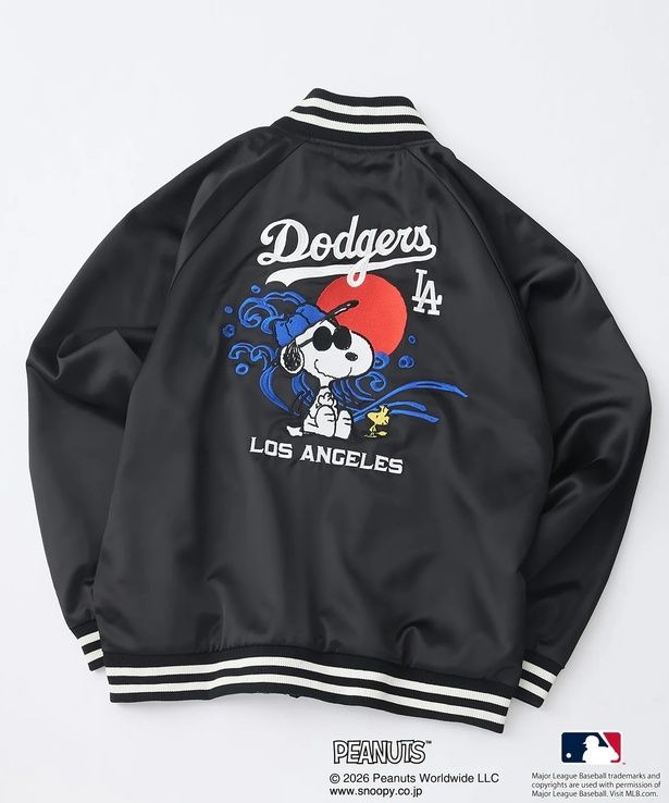「【PEANUTS×MLB】和柄スカジャン(ドジャース)」(2万1780円)