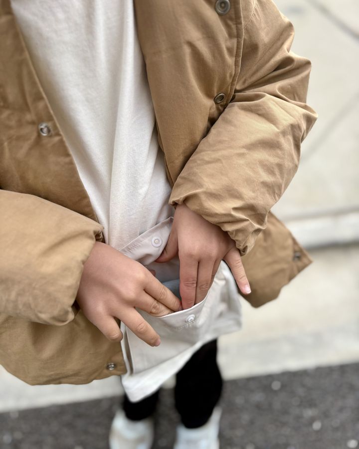 無印良品 キッズ 見守りポケット付きクルーネック半袖Ｔシャツ オフホワイト