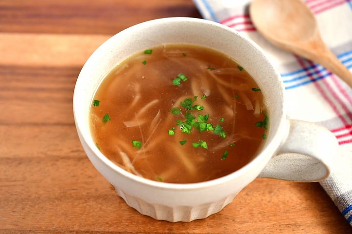 オニオンスライスを使ったスープ