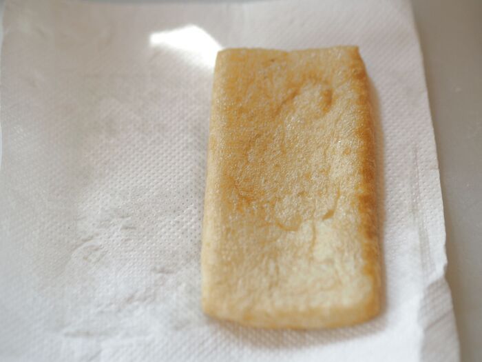 「油揚げでミルフィーユ」の作り方