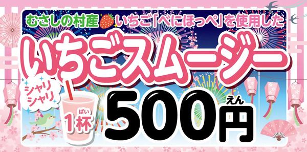 【埼玉県加須市】遊園地×花見×打ち上げ花火が楽しめる、むさしの村「夜桜打ち上げ花火大会」開催！