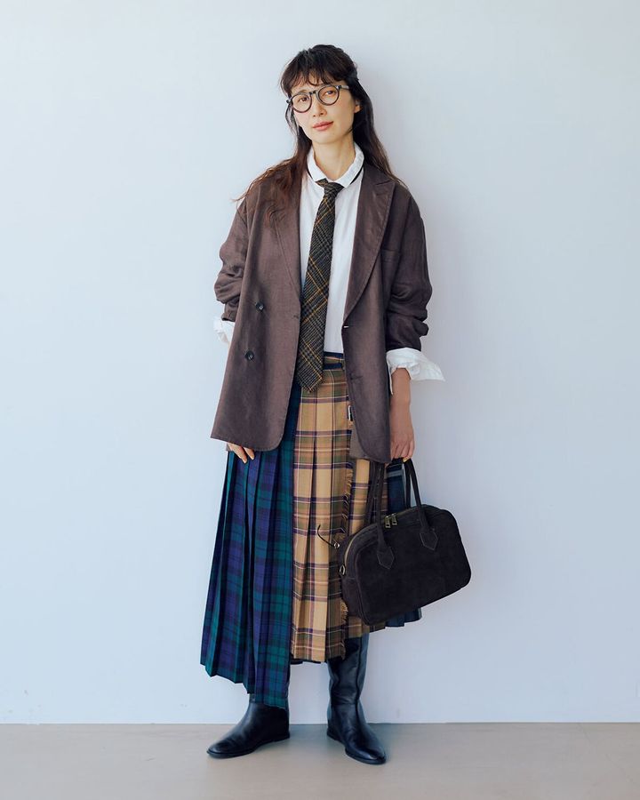 モデルkazumiさんが着こなす春のジャケットコーデ