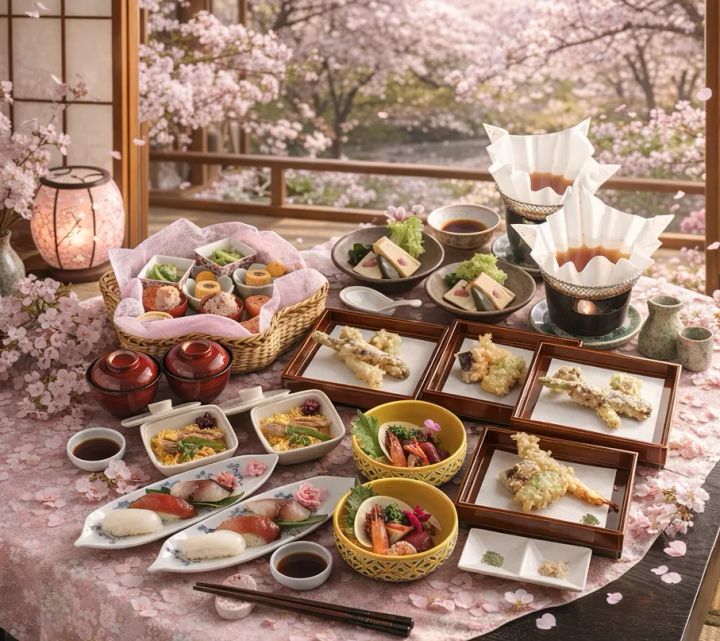 お花見フェア限定の春の特別料理コース