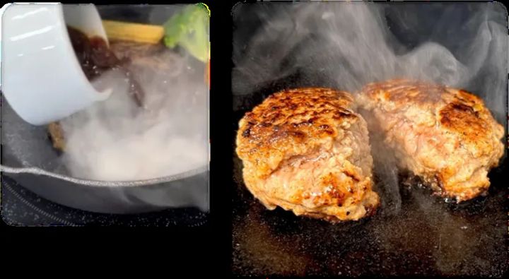 自社開発の「無添加ハンバーグソース」でさらに美味しく