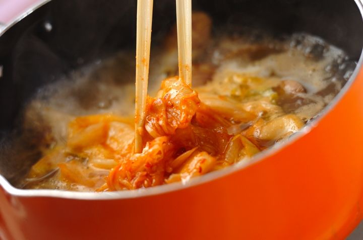 アサリのキムチチゲの作り方1
