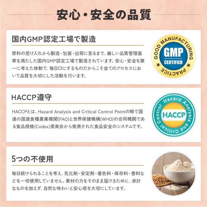 ルイボスティープラスの安心・安全の品質についての説明