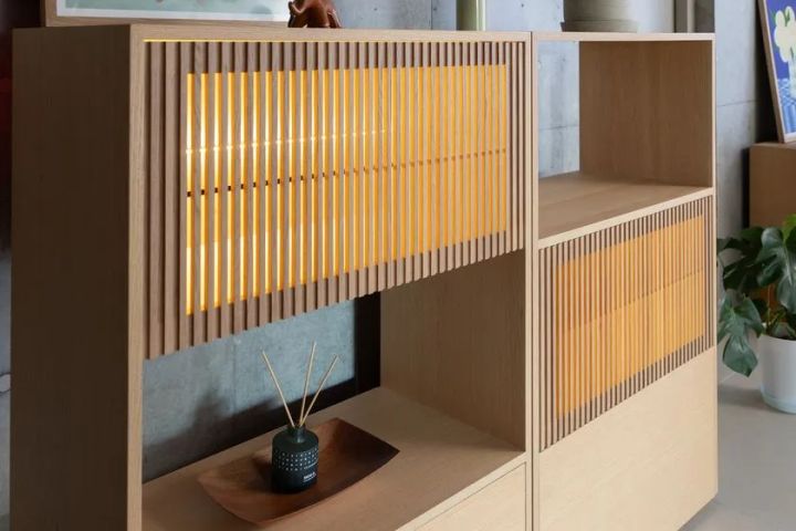 coconordic オーク材キャビネット