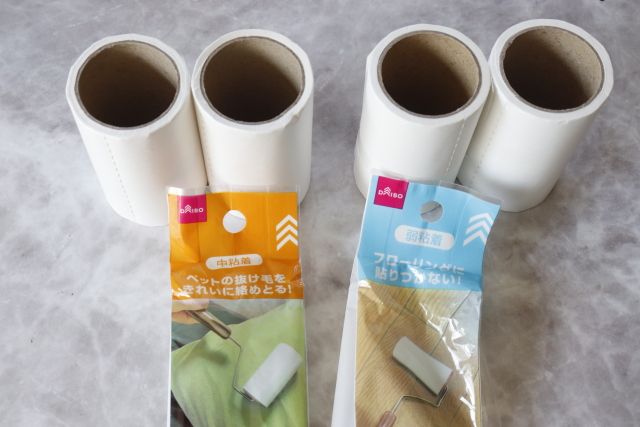 ダイソー お掃除グッズ 粘着テープ フローリング用 ペットの毛用