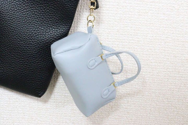 チャーム付エコバッグ、ボストン風、BL（リカちゃん） 持ち運び