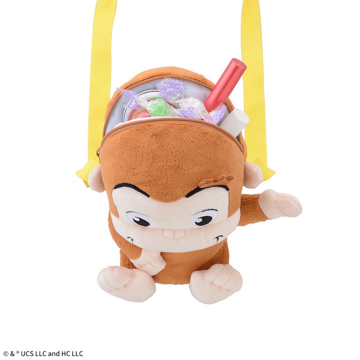 おさるのジョージ プラチナムザッカぬいぐるみバッグ ぽってり（使用イメージ）