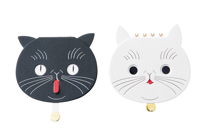 【プチギフトにおすすめ！】鈴を引っ張ると表情が変化♪ ユニークな、ねこの「メモ帳」をご紹介の画像1