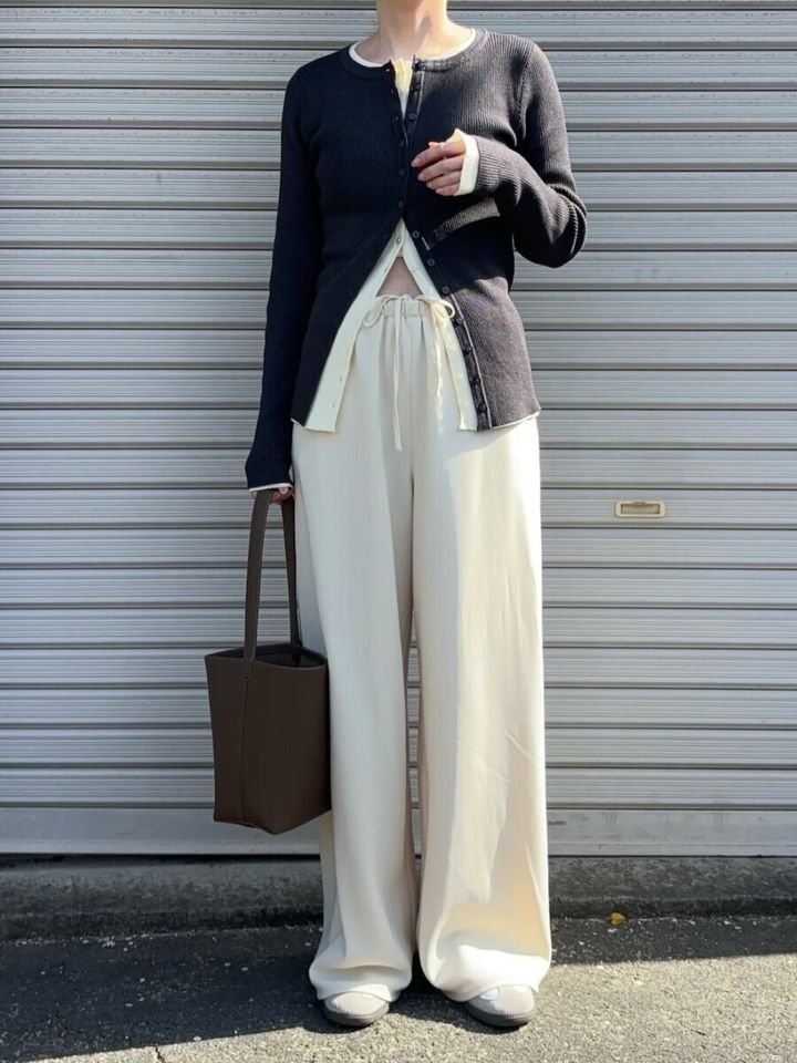 白ワイドパンツコーデ3