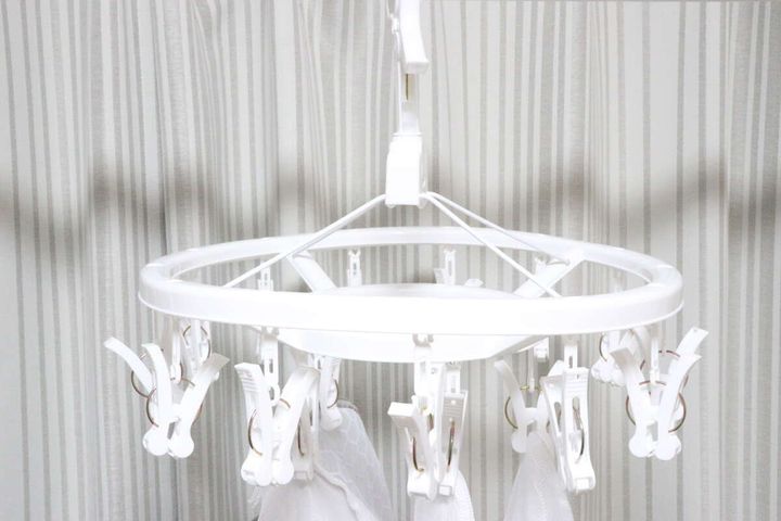 ダイソーの引っ張る取りやすいピンチハンガー（18ピンチ）の使用例