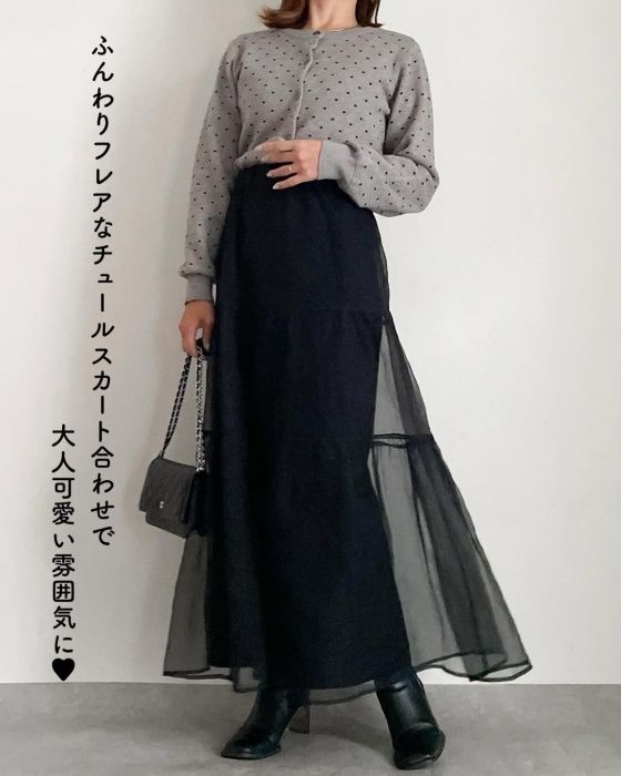 しまむら「RTN12Gドット柄カーディガン」