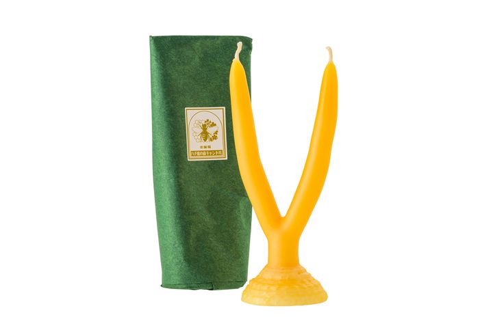〈ハチ蜜の森キャンドル〉の蝋燭
