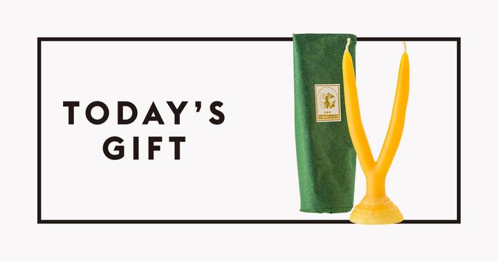 〈ハチ蜜の森キャンドル〉の蝋燭