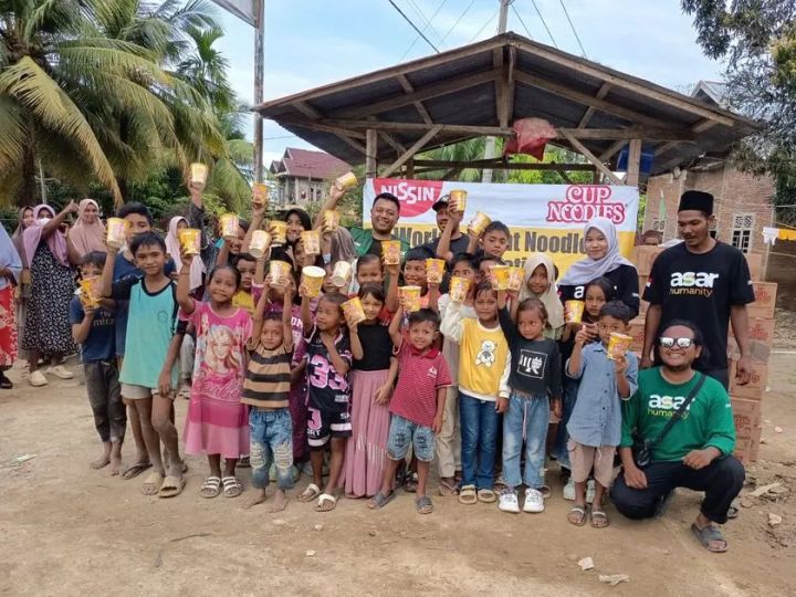 インドネシア日清による災害支援の様子