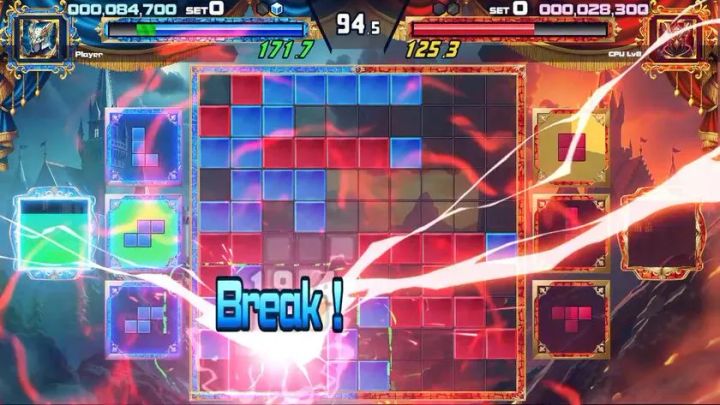 SHIKA-Q炎属性ステージのBreak演出画面