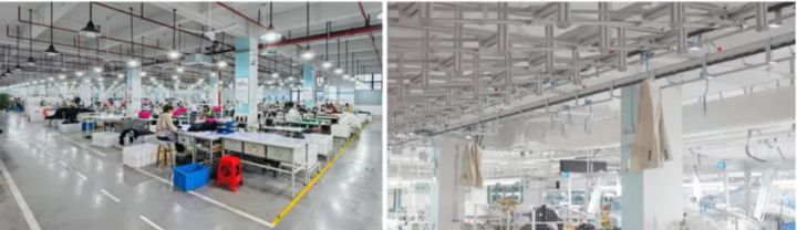 SHEINサプライヤー工場の縫製フロアと検品エリア