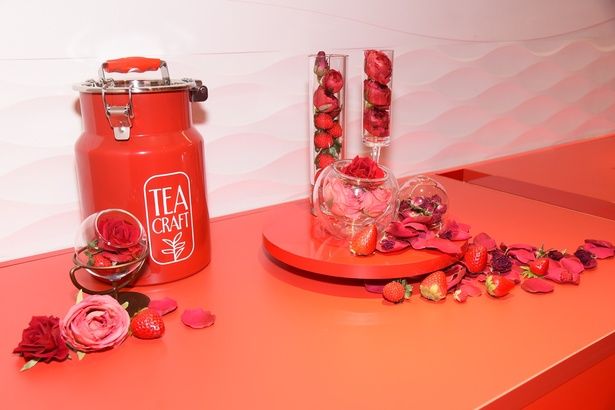 お茶のこだわりを紹介する展示や、フォトスポットなども用意されていた 撮影：ソムタム田井