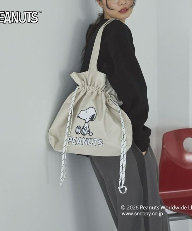 ドローコード仕様で巾着型にもアレンジ可能