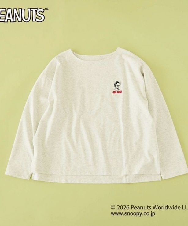 「SNOOPYコラボL/S Tee(GRAY)」(6600円)