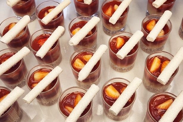 ライチゼリーとココナッツメレンゲ