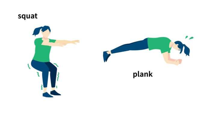 プランクとスクワット、どっち？
