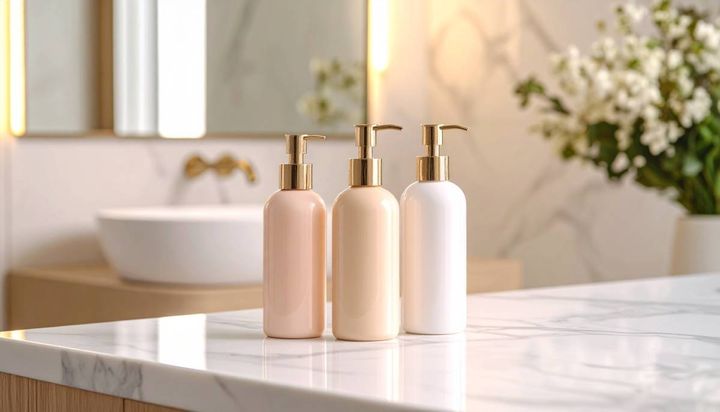 バスルーム 家庭運 上がる ボトル ガラス 