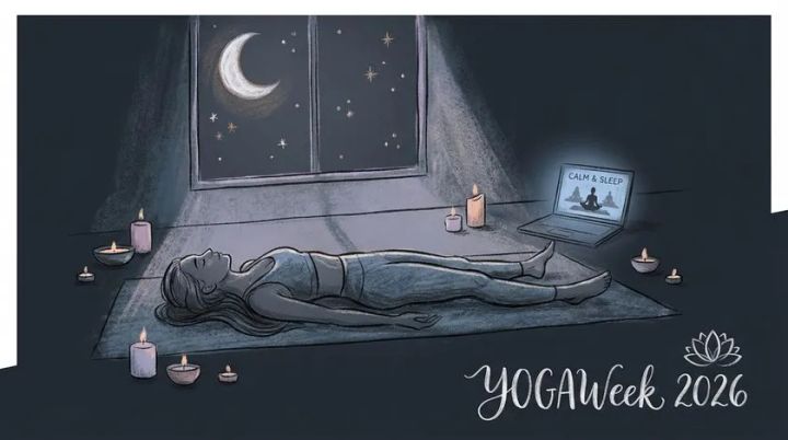 快眠をテーマにした夜ヨガプログラム