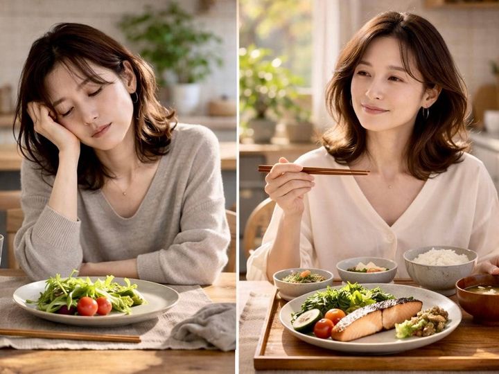 若見えする人は“食事量を減らしすぎない”。40代・50代ダイエットで見直したい食習慣