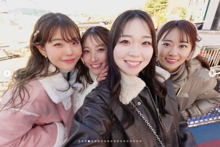 吉田優利、安田祐香・後藤未有・渋沢莉絵留とのプラチナ世代旅！神ショットが続出