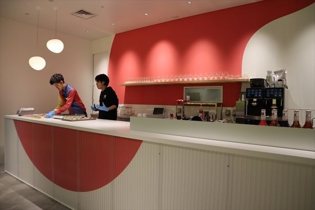 ワンダリアカフェのカウンター