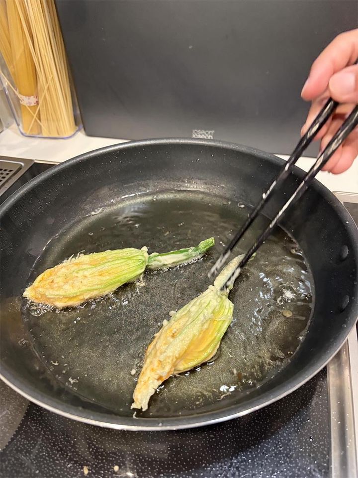 渚農園の“ズッキーニの花”の天ぷら