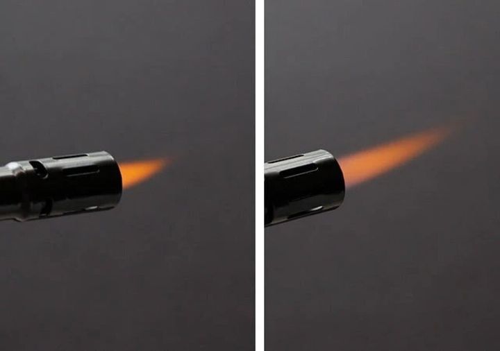 ダイソー 風に強い折りたたみ着火ライター（ターボ式） 炎調節