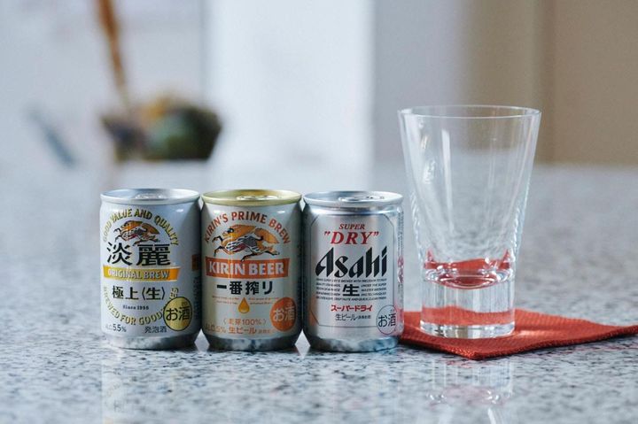 お酒には強くないから、 晩酌にはひと口サイズのビールがぴったりです。